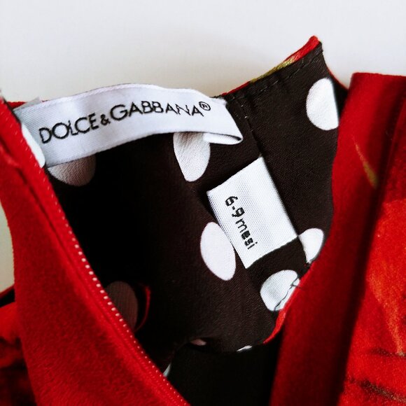 Dolce & Gabbana Sleeveless Floral Summer Dress 6-9 Months Made in Italy - Picture 12 of 13